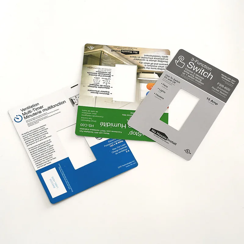 Cadf de papel para instruções do produto